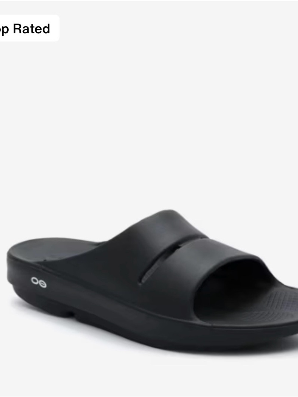 Black OOFOS Slide Sandals (Men-size 7, Women-size 9)